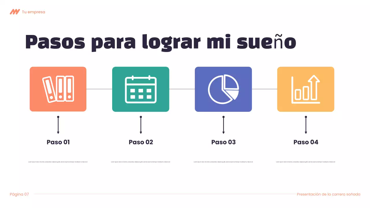 Presentación de la carrera de Modern Dream en morado y naranja