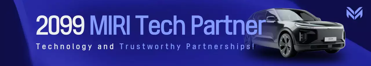 Anúncio de tecnologia moderna azul