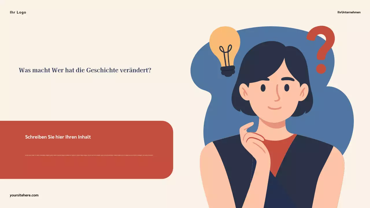 Blaue illustrative klassische Präsentation zur Geschichte berühmter Amerikaner