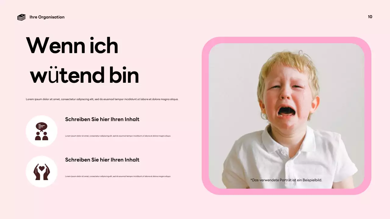 Bunte, verspielte Emotionen-Ankündigung Präsentation