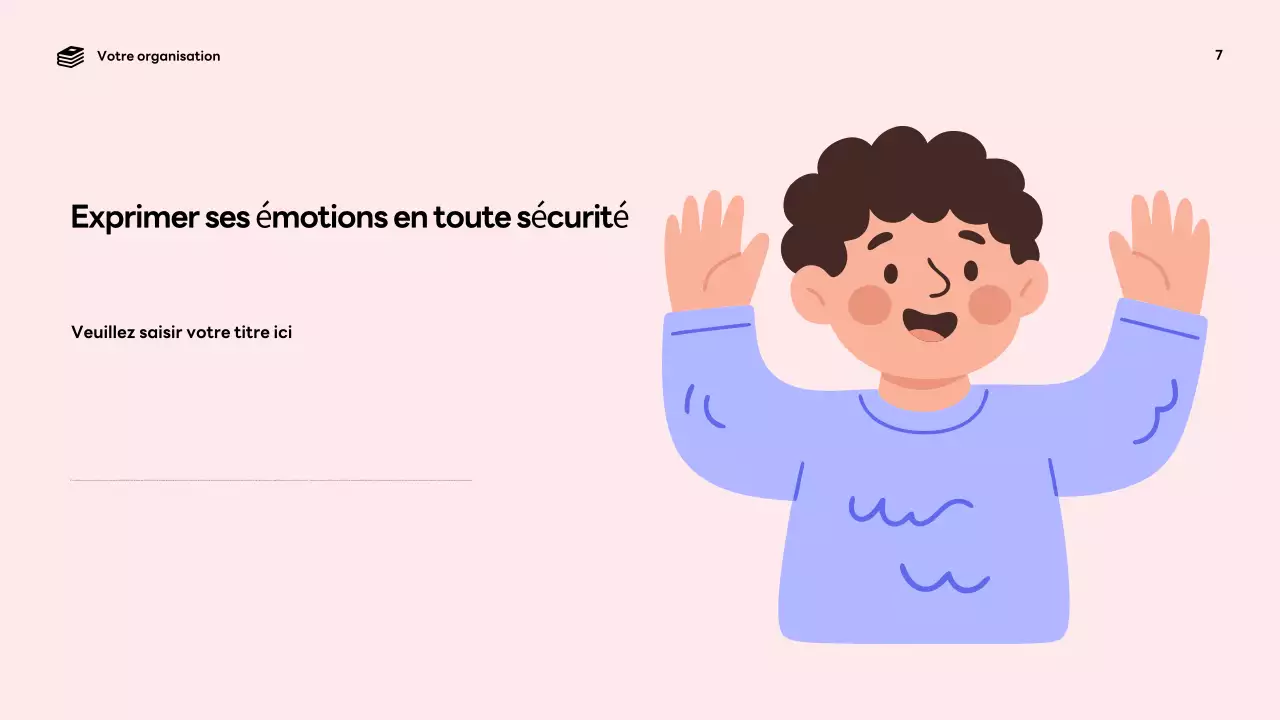 Présentation de l'annonce des émotions ludiques et colorées