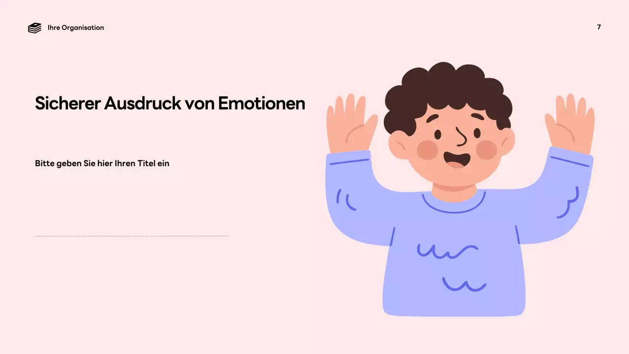Bunte, verspielte Emotionen-Ankündigung Präsentation