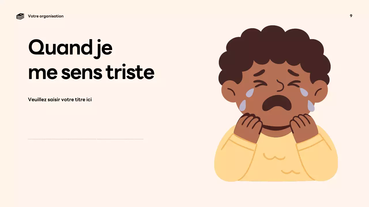 Présentation de l'annonce des émotions ludiques et colorées