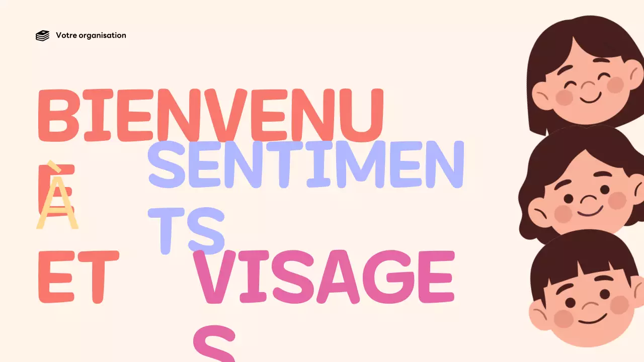 Présentation de l'annonce des émotions ludiques et colorées