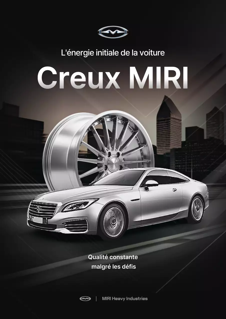 Publicité pour une voiture moderne argentée