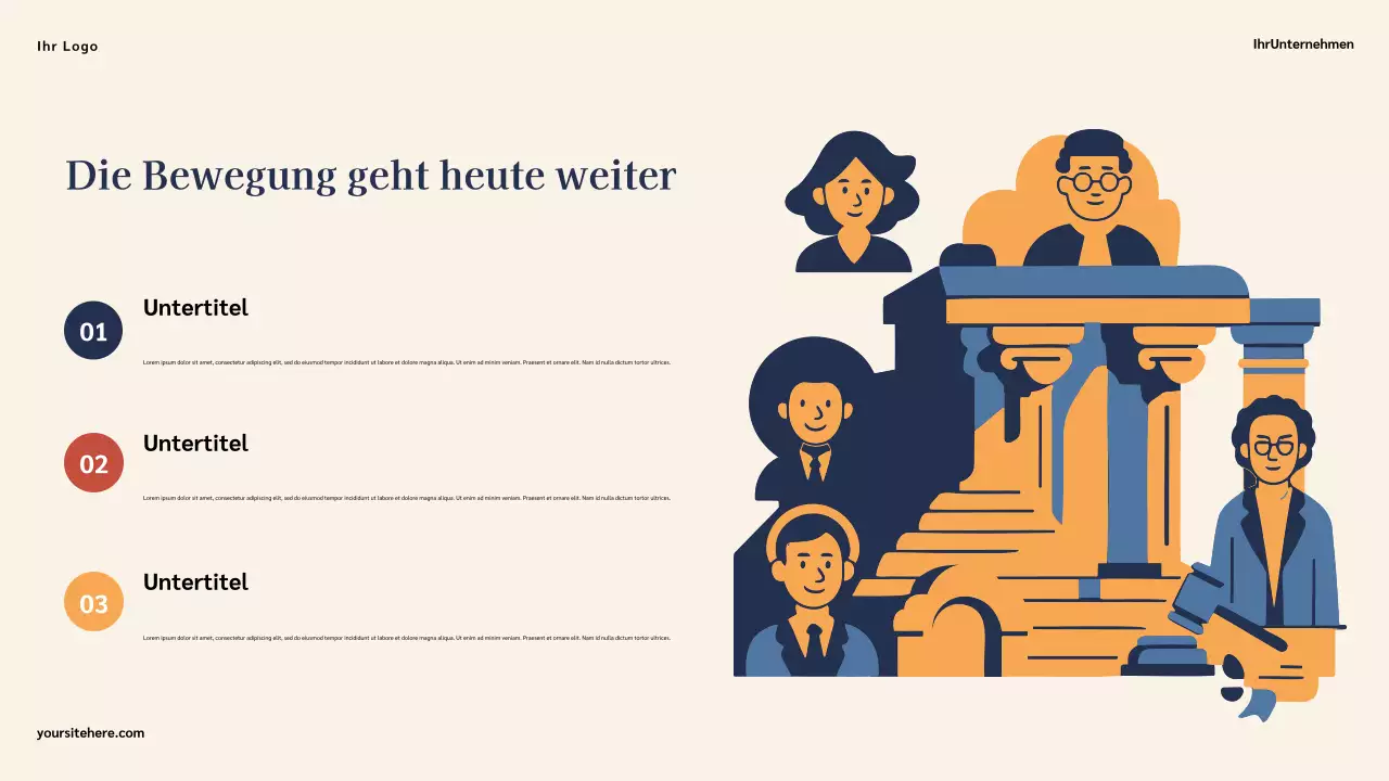 Blaue illustrative klassische Präsentation zur Geschichte berühmter Amerikaner