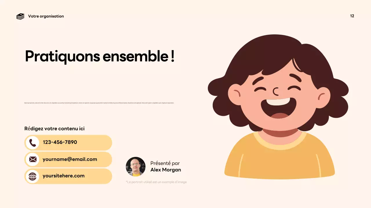 Présentation de l'annonce des émotions ludiques et colorées