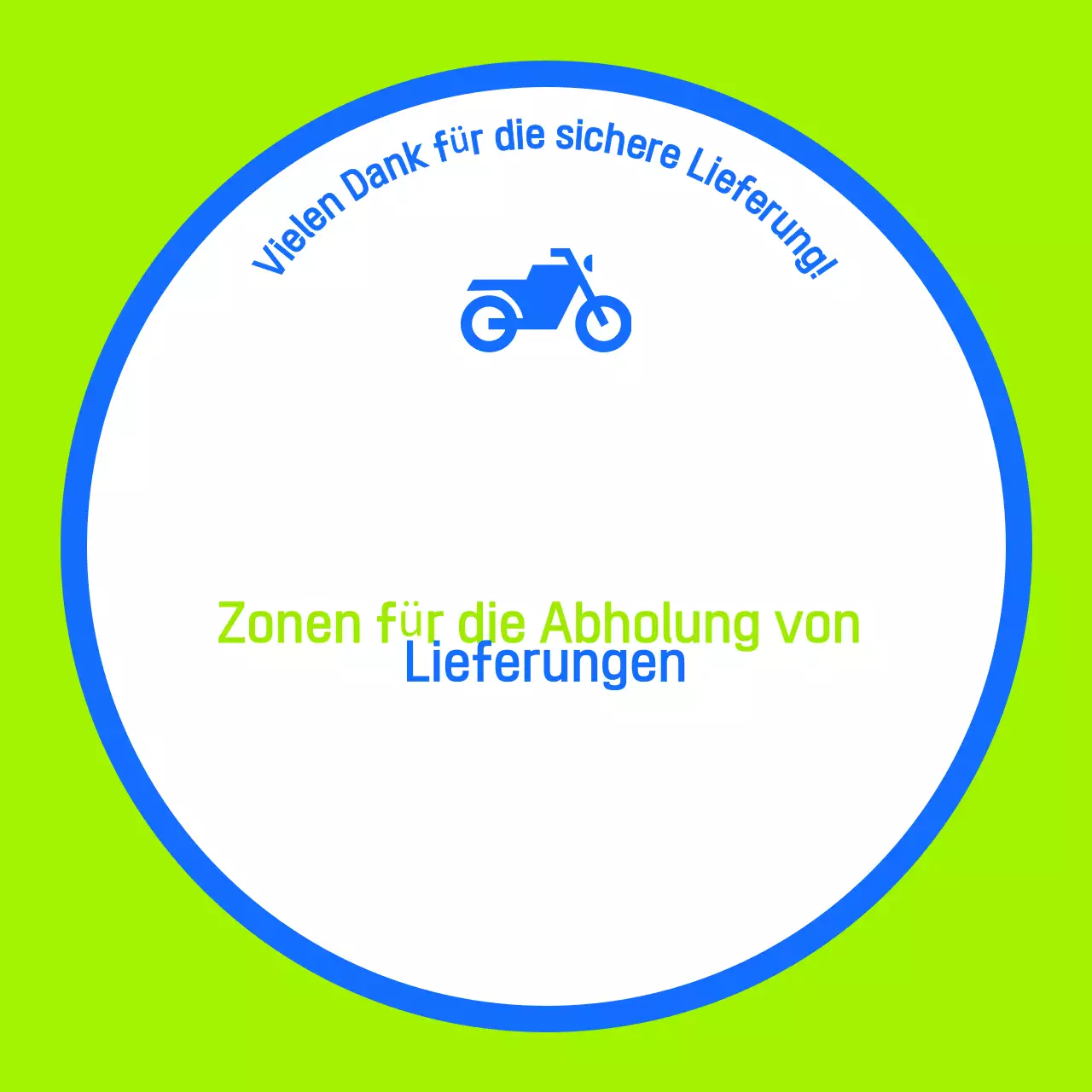 Abholzonenführung für Lieferungen durch auffällige Farben