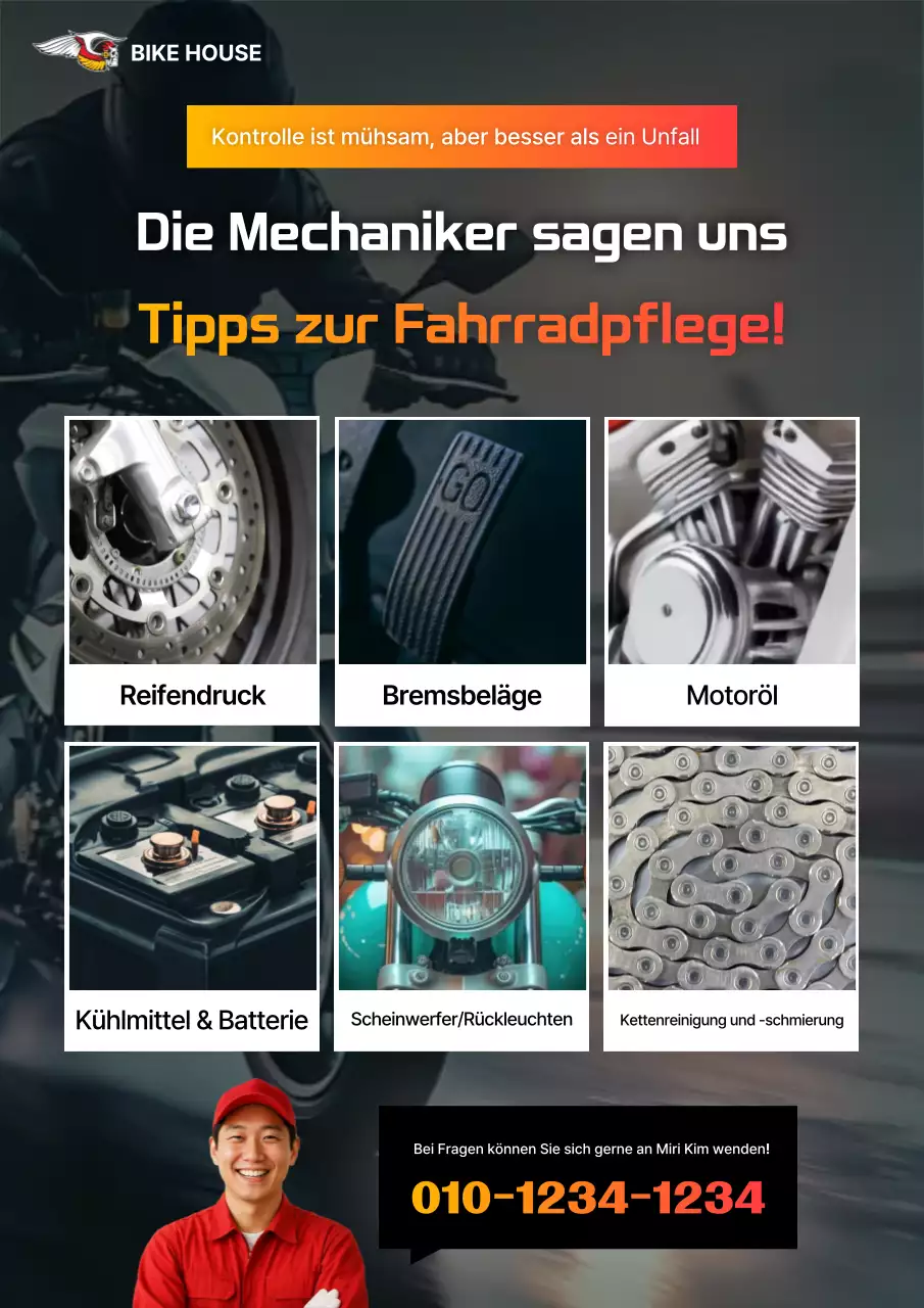 Schwarze moderne Fahrradwartungsanzeige