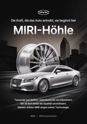 Silberne moderne Autowerbung