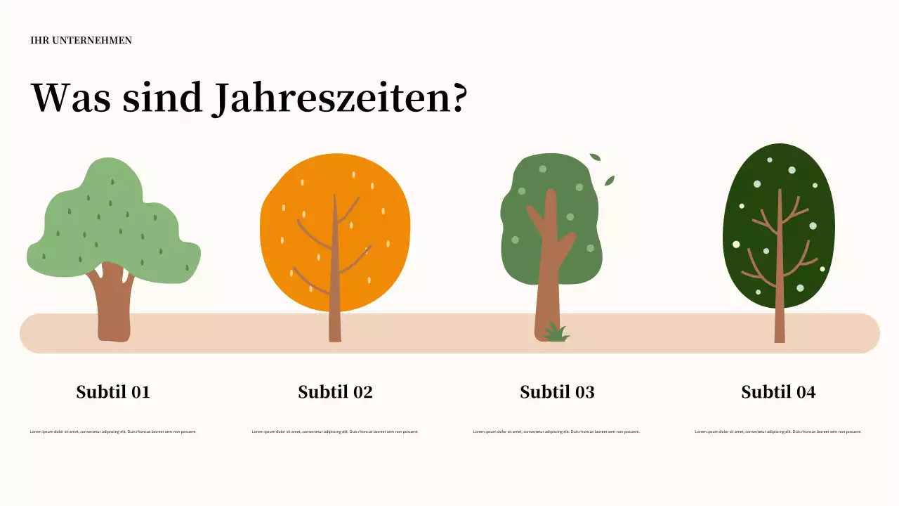 Grüne Natur Jahreszeiten Präsentation