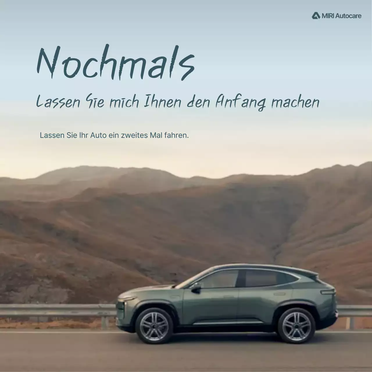 Beige moderne Autowerbung