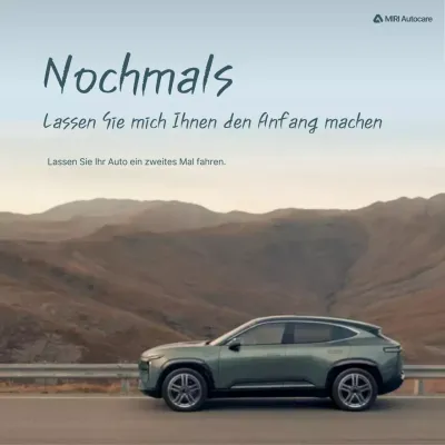 Beige moderne Autowerbung