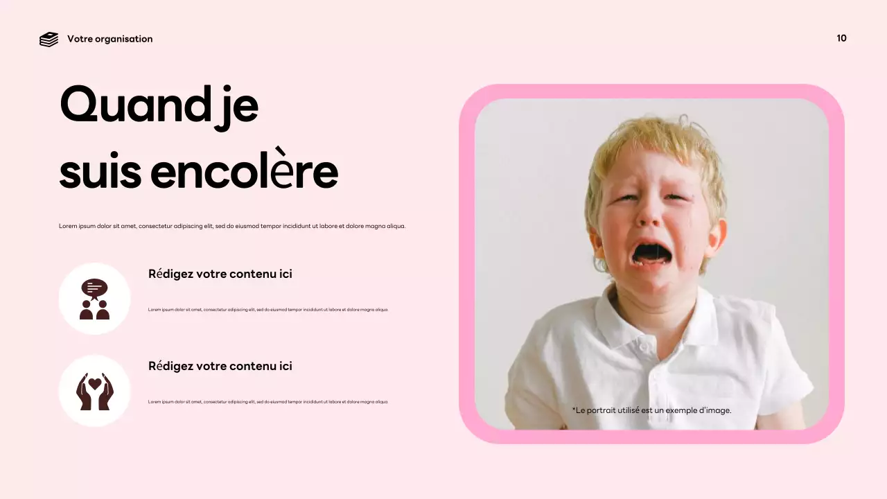 Présentation de l'annonce des émotions ludiques et colorées