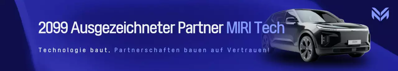 Blaue moderne Tech-Werbung
