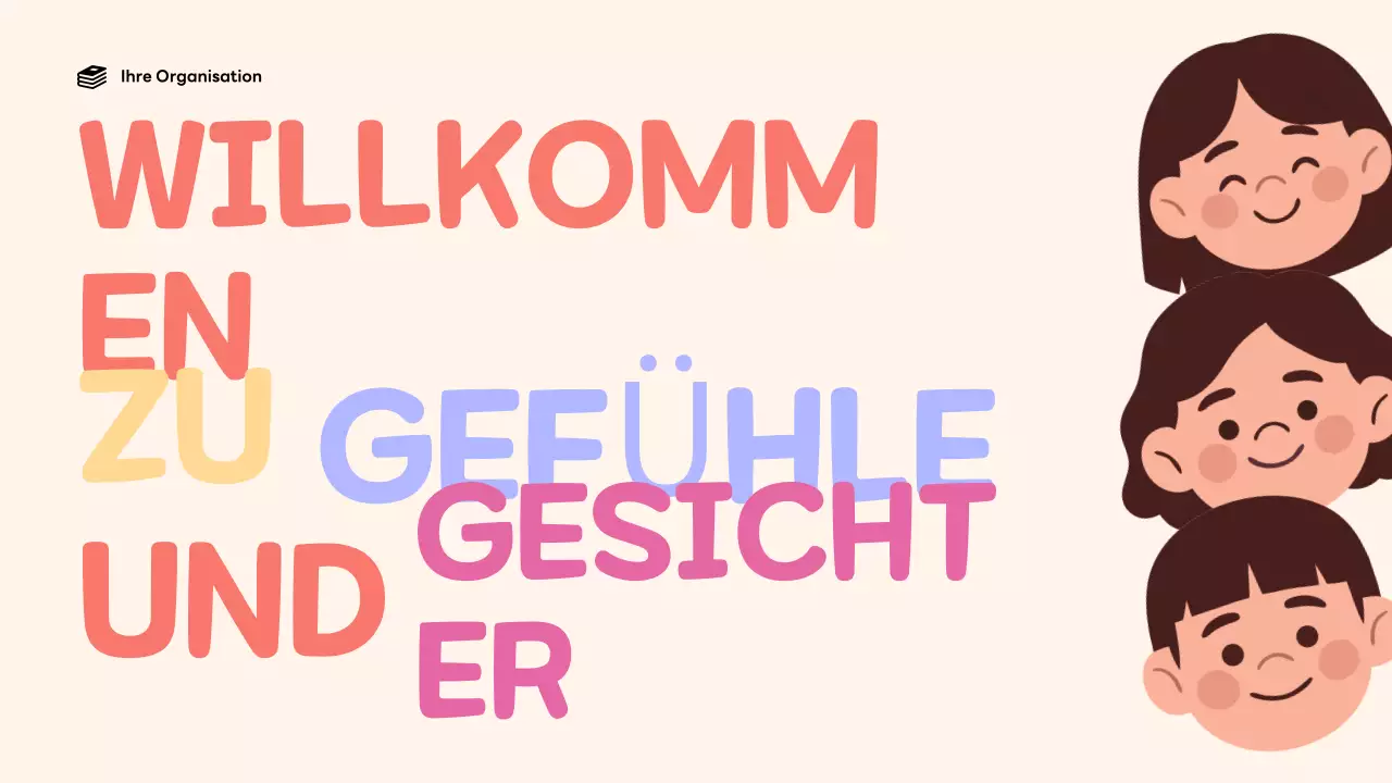 Bunte, verspielte Emotionen-Ankündigung Präsentation