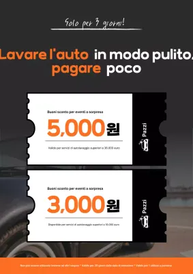 Promozione evento Orange Simple Car Wash