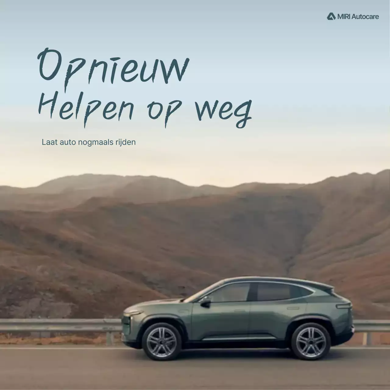 Beige moderne autoadvertentie