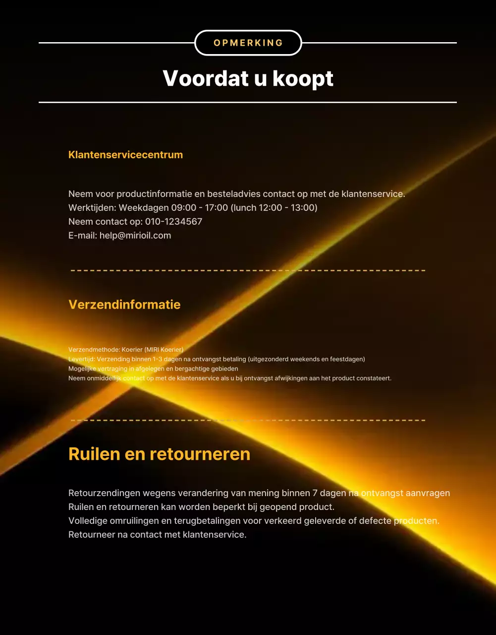 Promotie voor de verkoop van gouden luxe motorolie