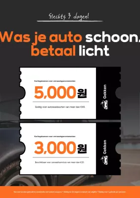 Promotie van het Orange Simple Car Wash-evenement