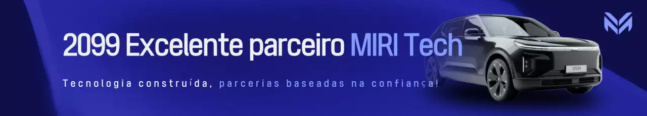 Anúncio de tecnologia moderna azul