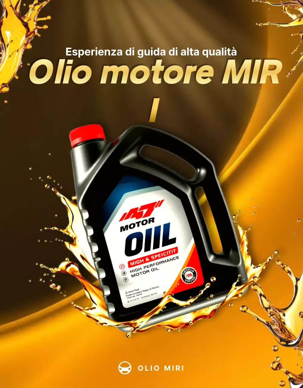 Promozione delle vendite di olio motore di lusso dorato