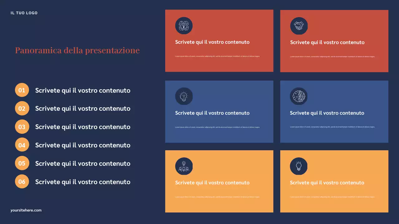 Presentazione della storia classica illustrativa blu degli americani famosi