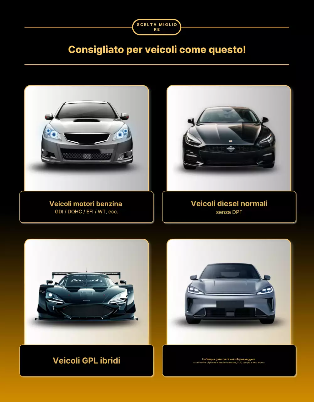 Promozione delle vendite di olio motore di lusso dorato