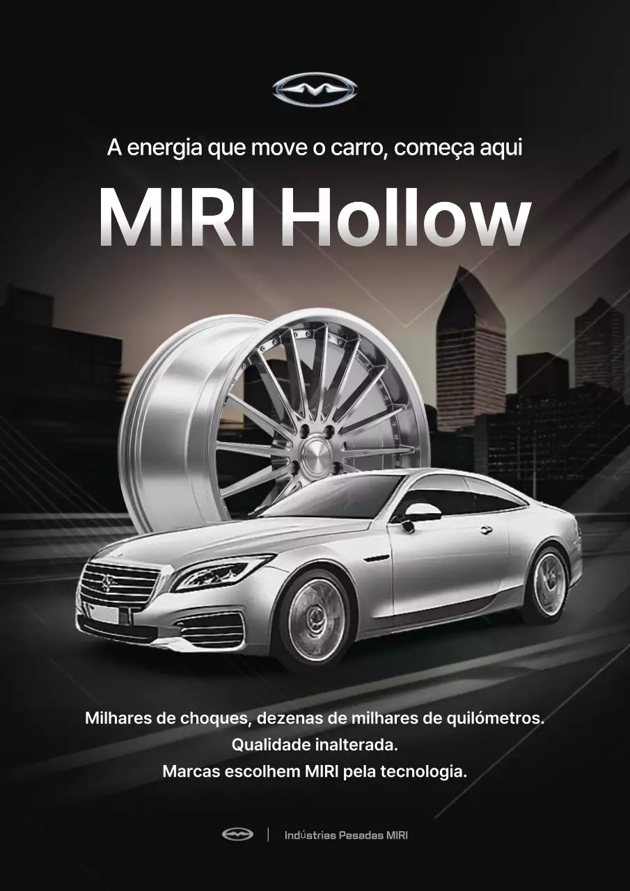 Propaganda de carro moderno prateado