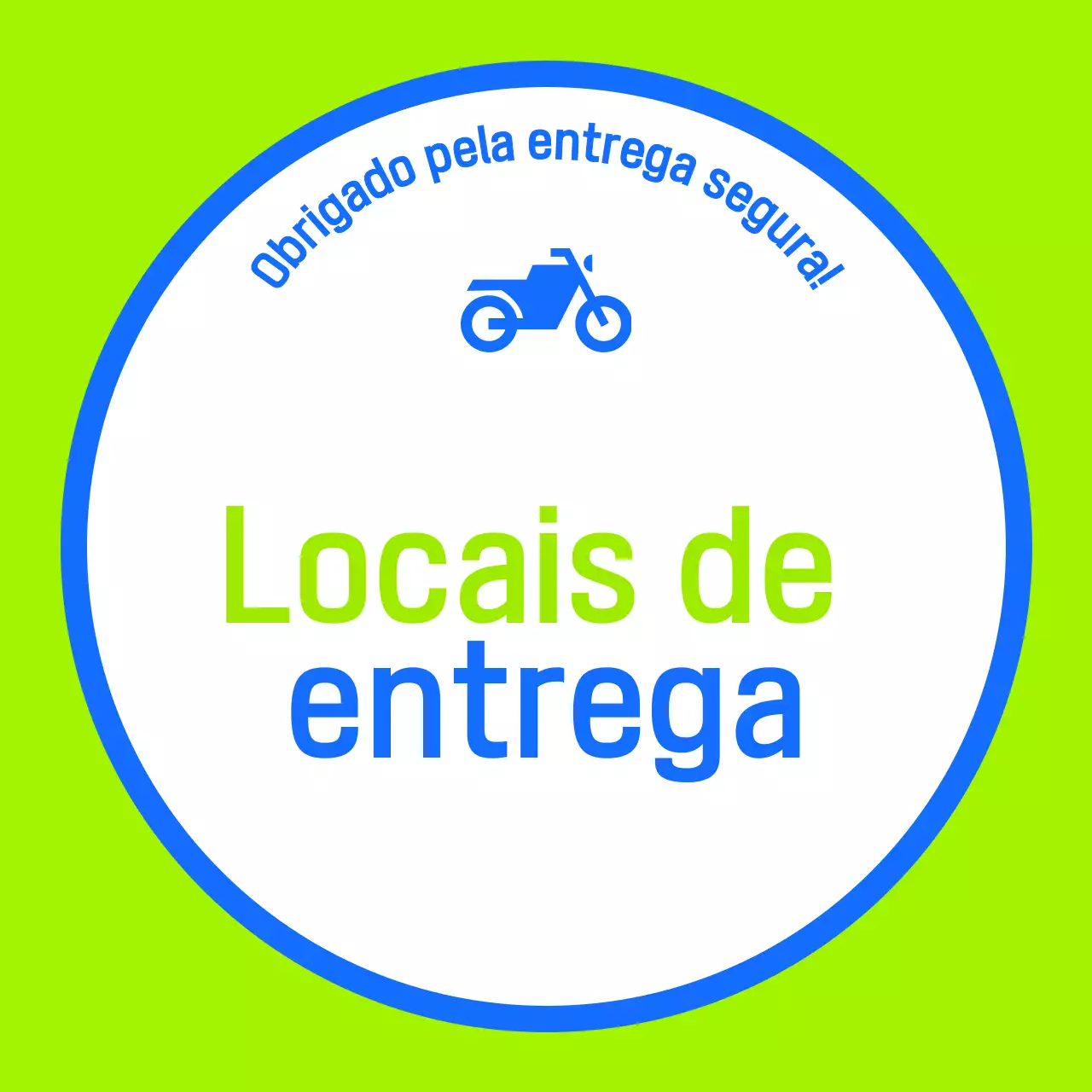 Orientação da zona de retirada de entrega usando cores atraentes