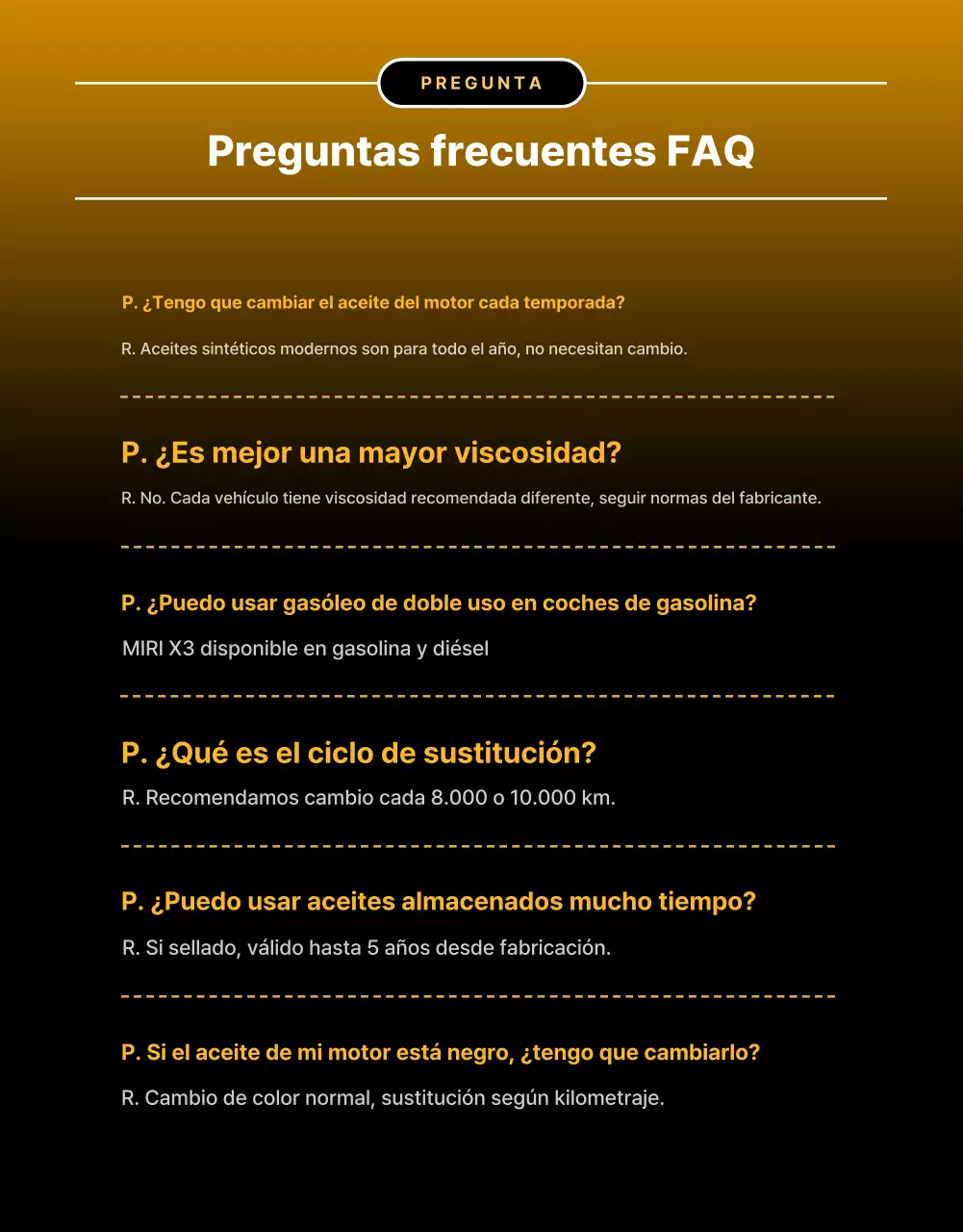 Promoción de ventas de aceite de motor de lujo dorado