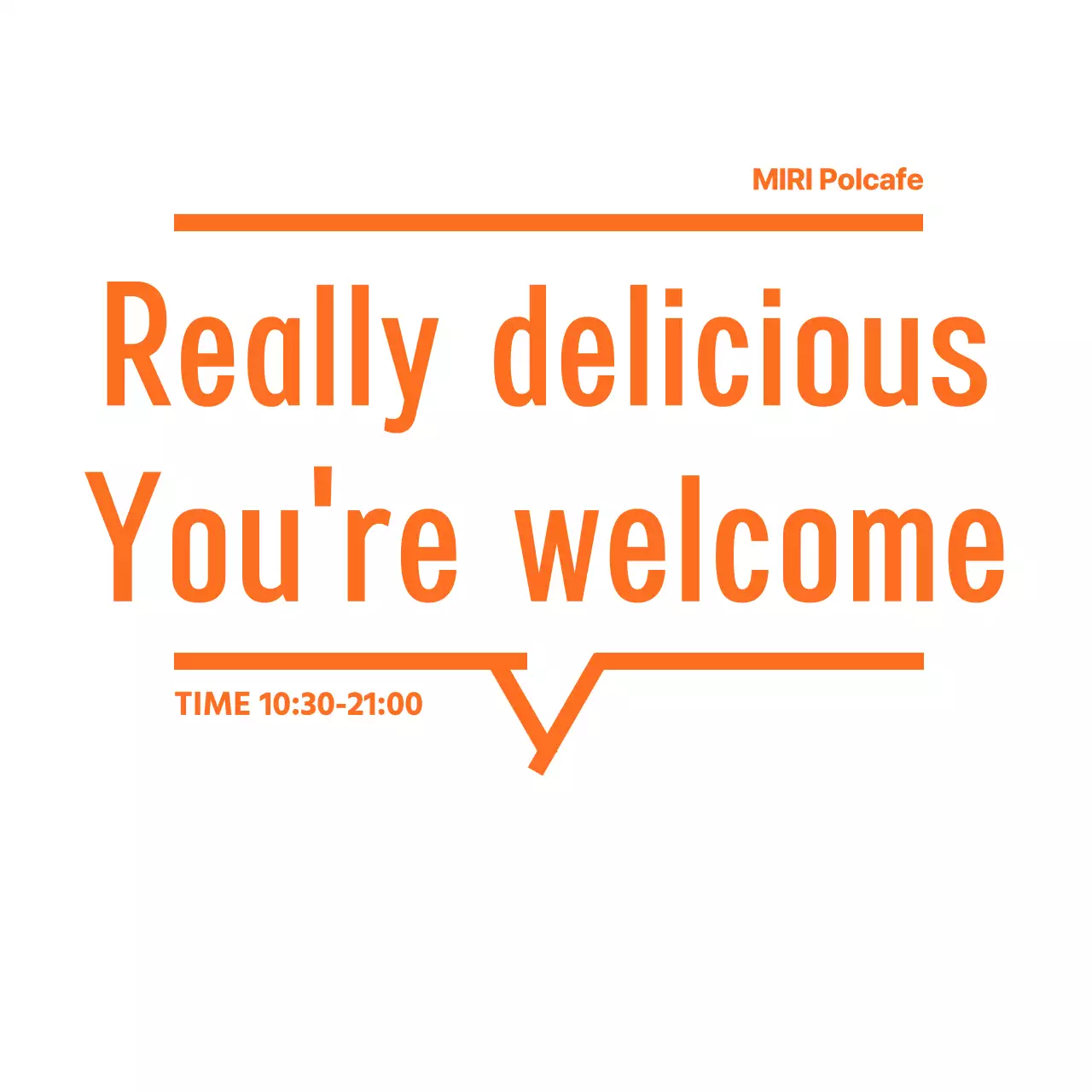 Orange Simple Cafe Promotional Text