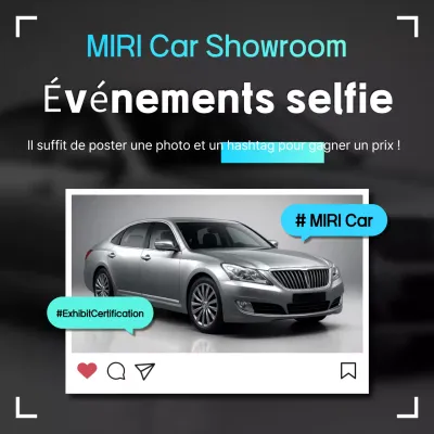 Événement de voitures modernes noires