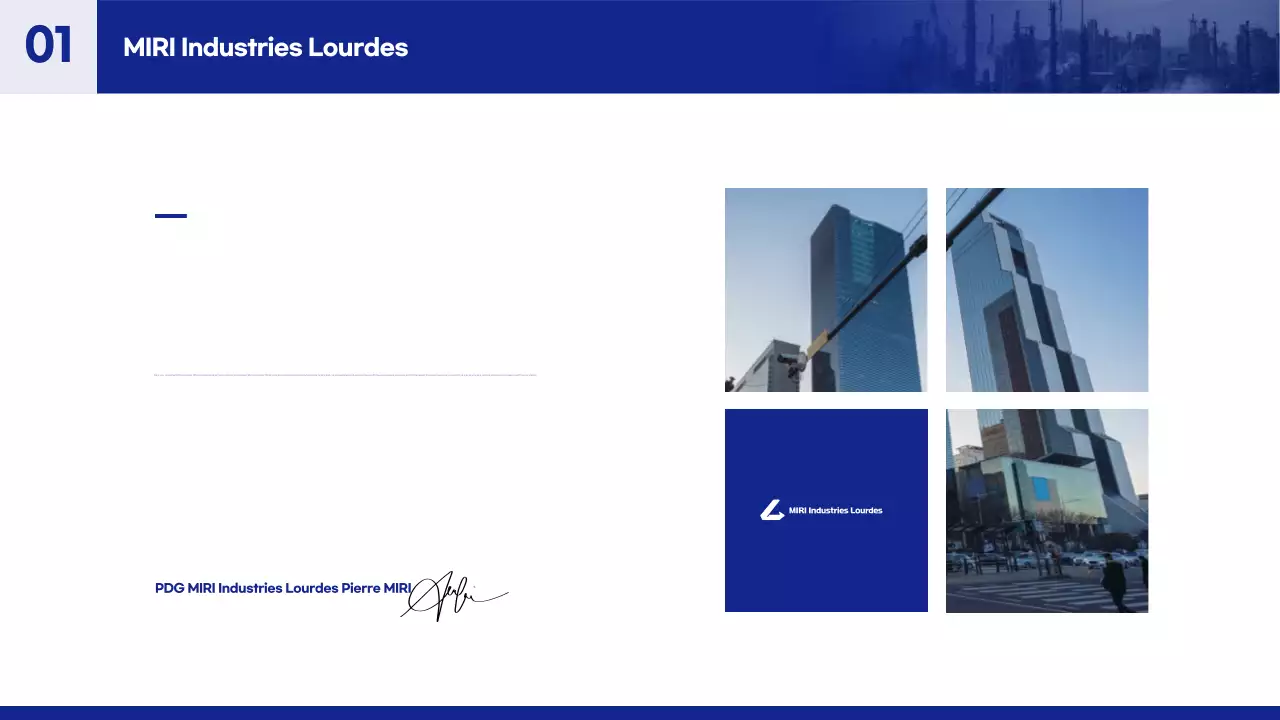 Présentation des produits industriels modernes bleus