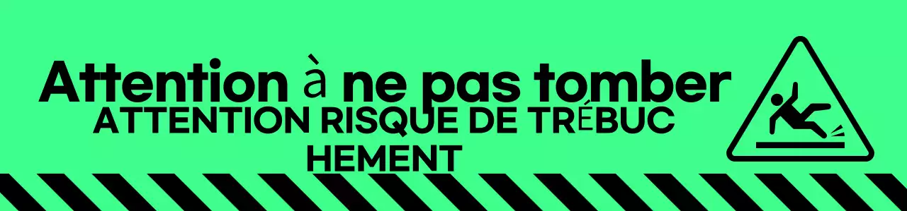Guide de précaution de base vert contre les glissades