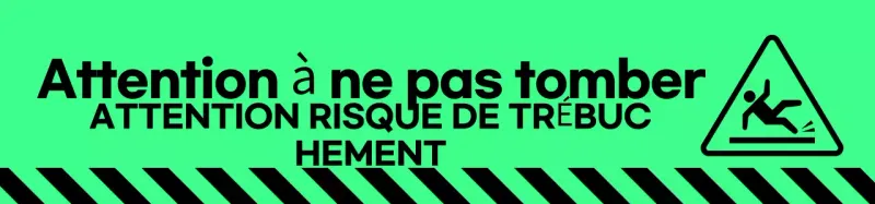 Guide de précaution de base vert contre les glissades