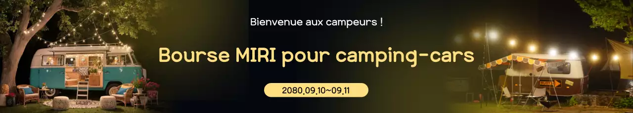 Événement de camping vintage marron