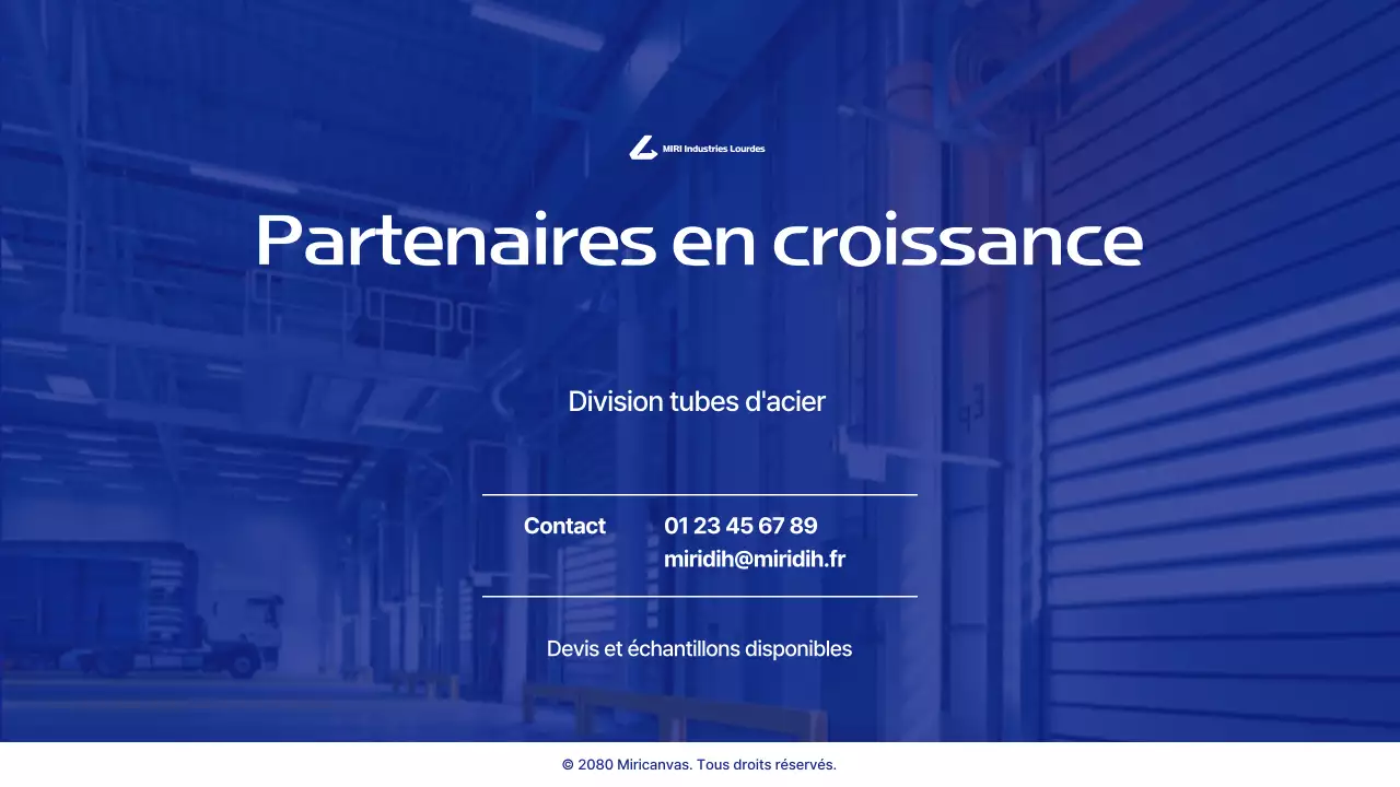 Présentation des produits industriels modernes bleus