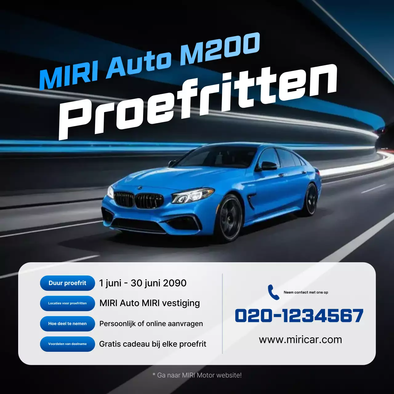 Blue Modern Car-evenement