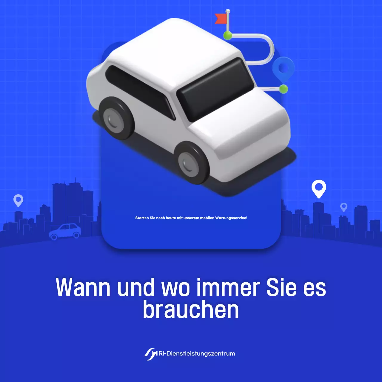 Blaue moderne Autowerbung