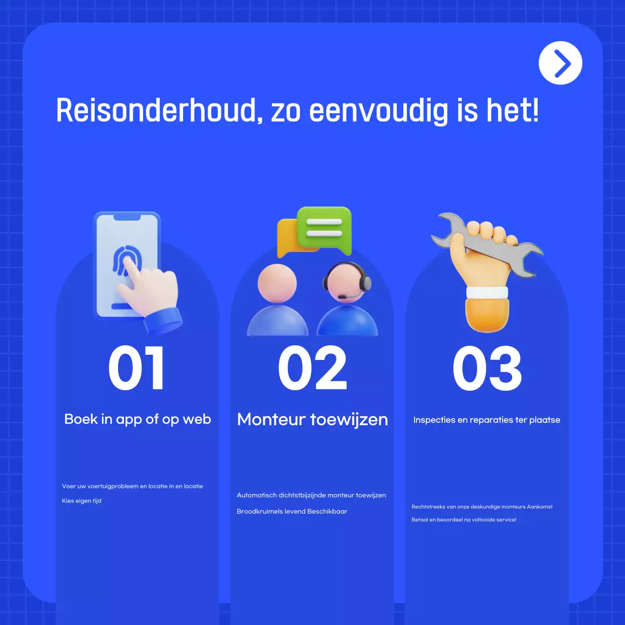 Blauwe moderne auto-advertentie