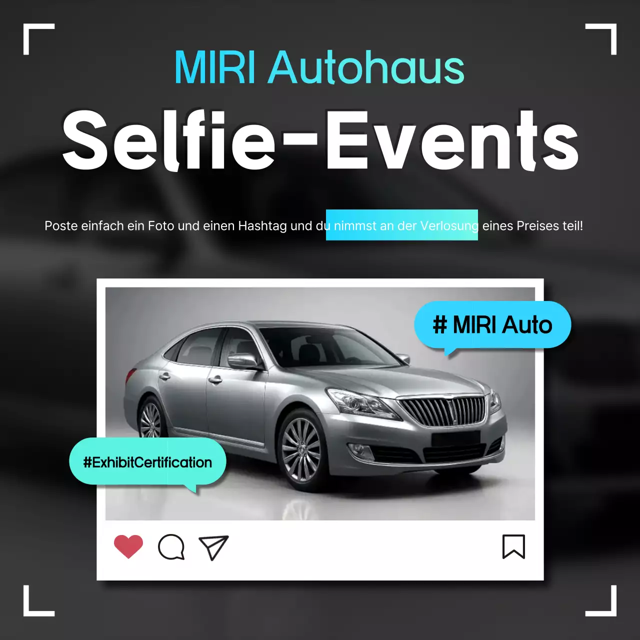 Schwarzes modernes Auto-Event