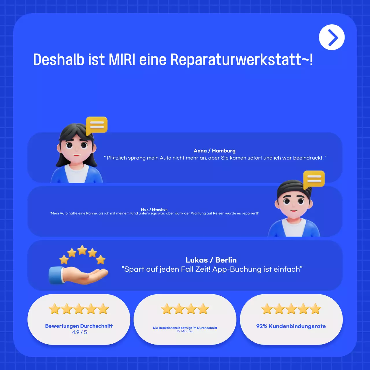 Blaue moderne Autowerbung