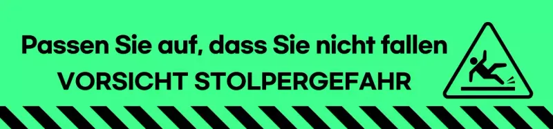 Grüner Grundleitfaden für Rutschgefahr
