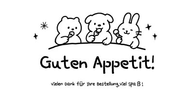 Niedlicher Schwarz-Weiß-Food-Werbespot