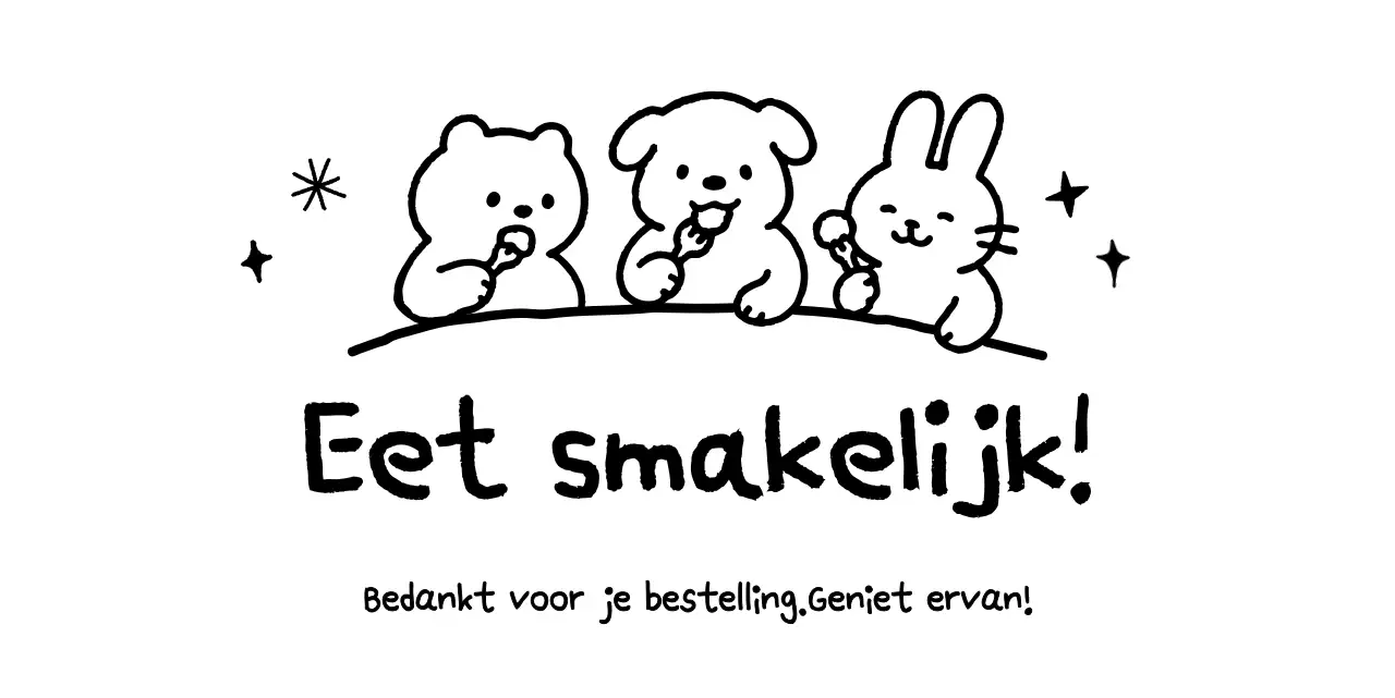 Zwart-wit schattige voedselreclame