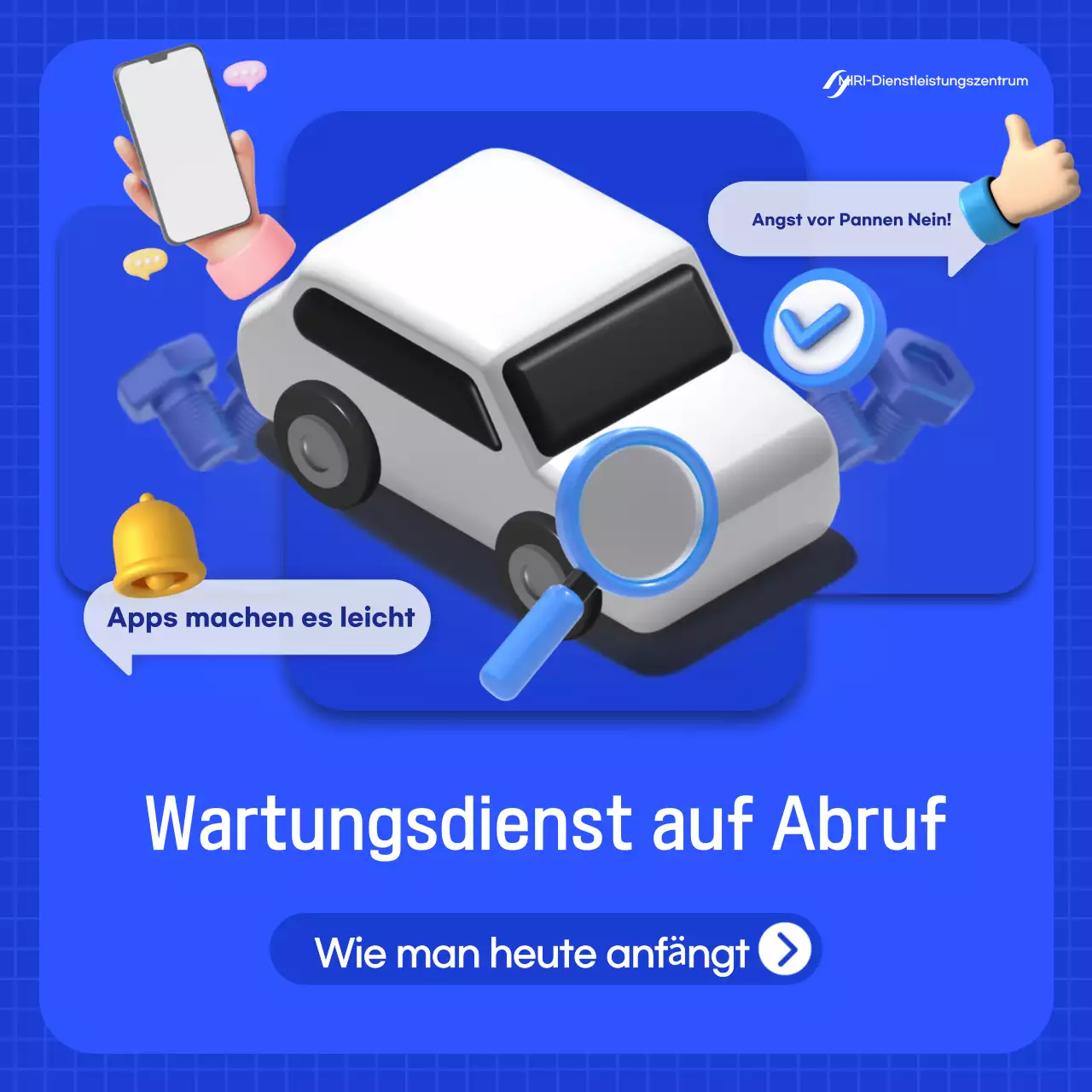 Blaue moderne Autowerbung
