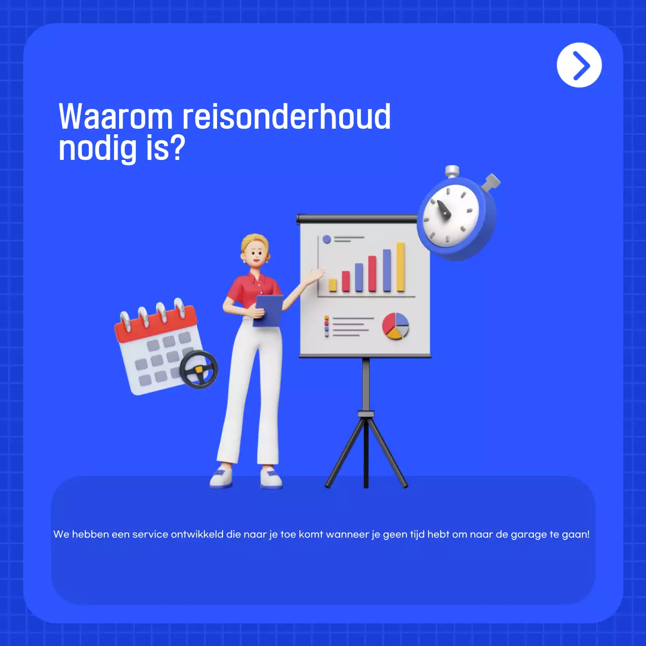 Blauwe moderne auto-advertentie