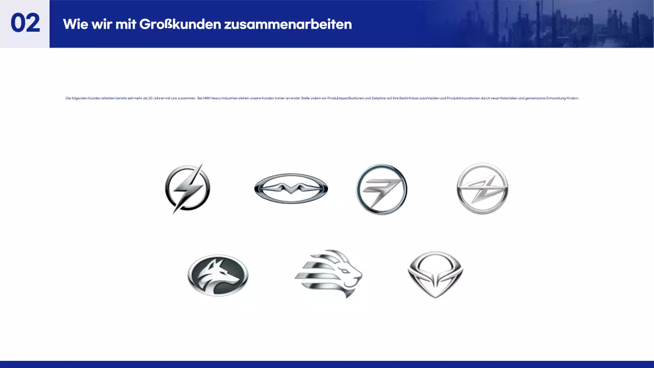 Einführung von Blue Modern Industrial Products