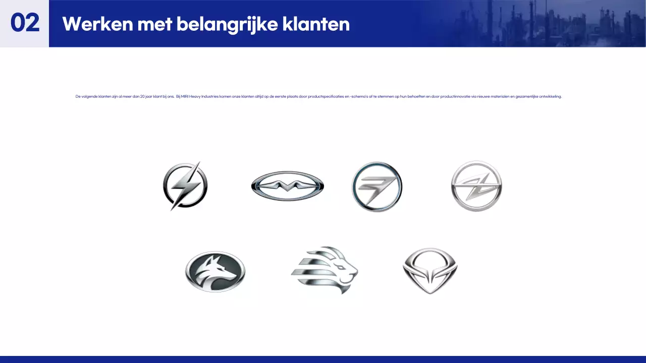 Introductie van Blue Modern Industrial Products